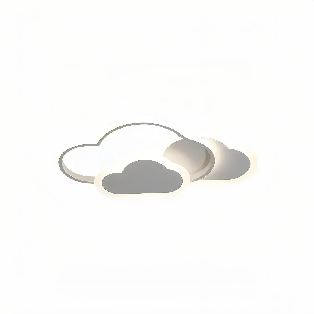 White cloud-shaped ceiling light with the light switched off 