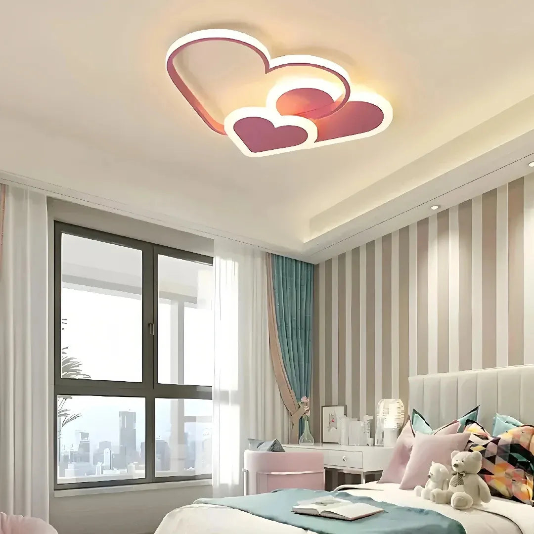 White star-shaped LED flush ceiling light       