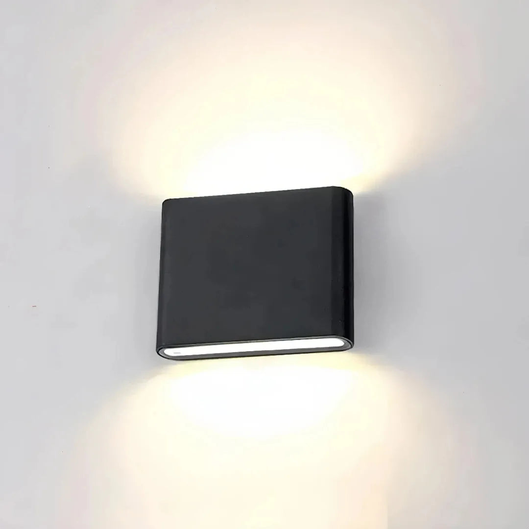 Outdoor Flat Wall Light Waterproof for Exterior Wall, Modern Metal Design