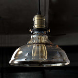 Vintage Clear Glass Light Pendant for Cafe