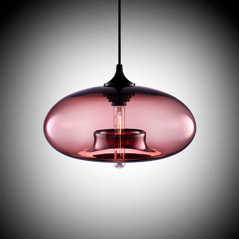 Creative Colourful Round Glass Pendant Light UK