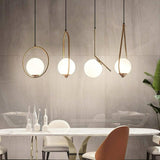 Nordic Milk White Glass Round Pendant Light