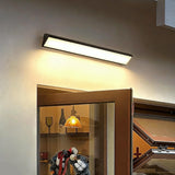 Modern Outdoor Linear Wall Light Black for Porch, Waterproof