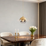 Glass Globe Pendant Light Dimmable Modern Style for Dining Room