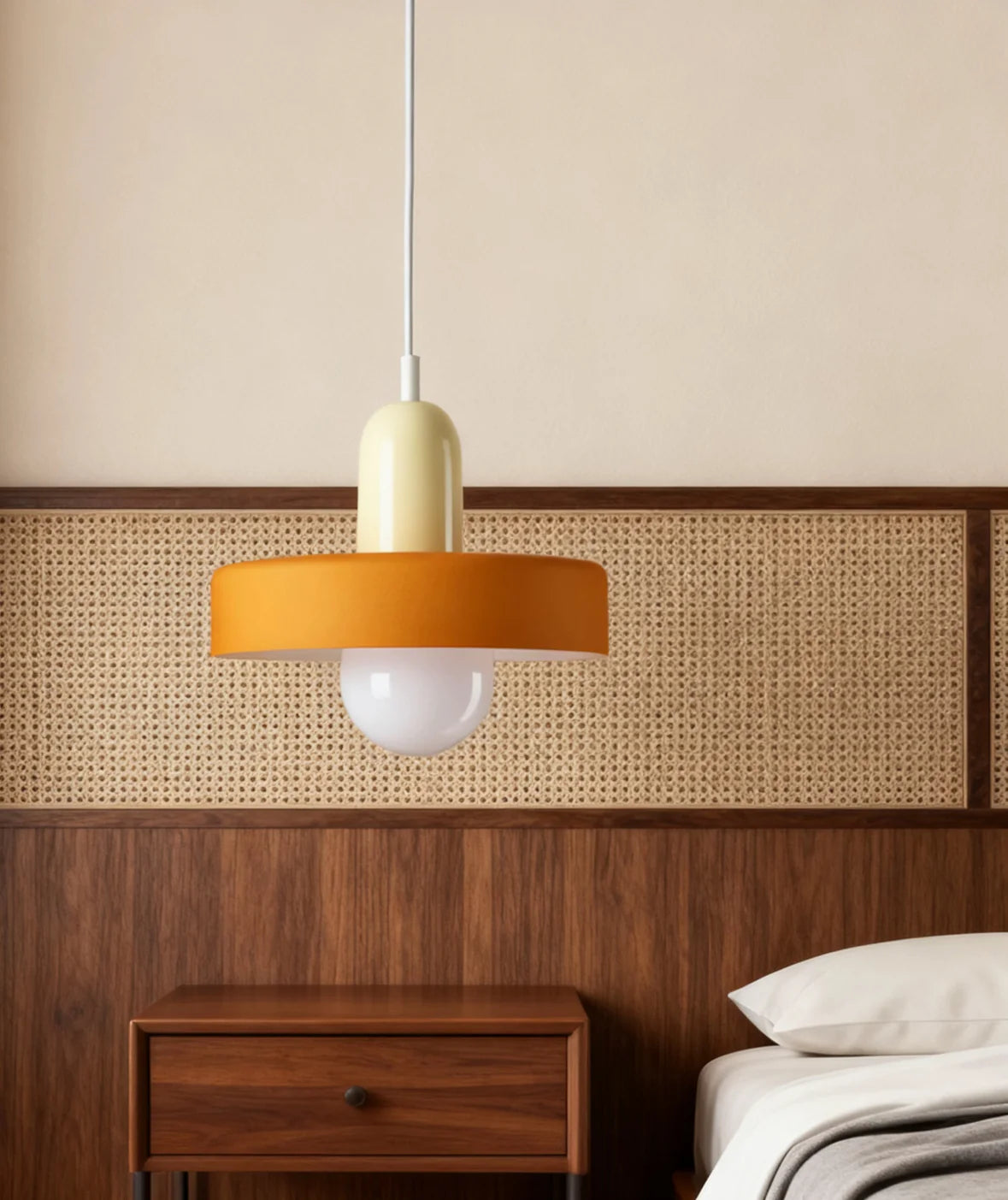 Modern Two Tone LED Pendant Light for Bedside