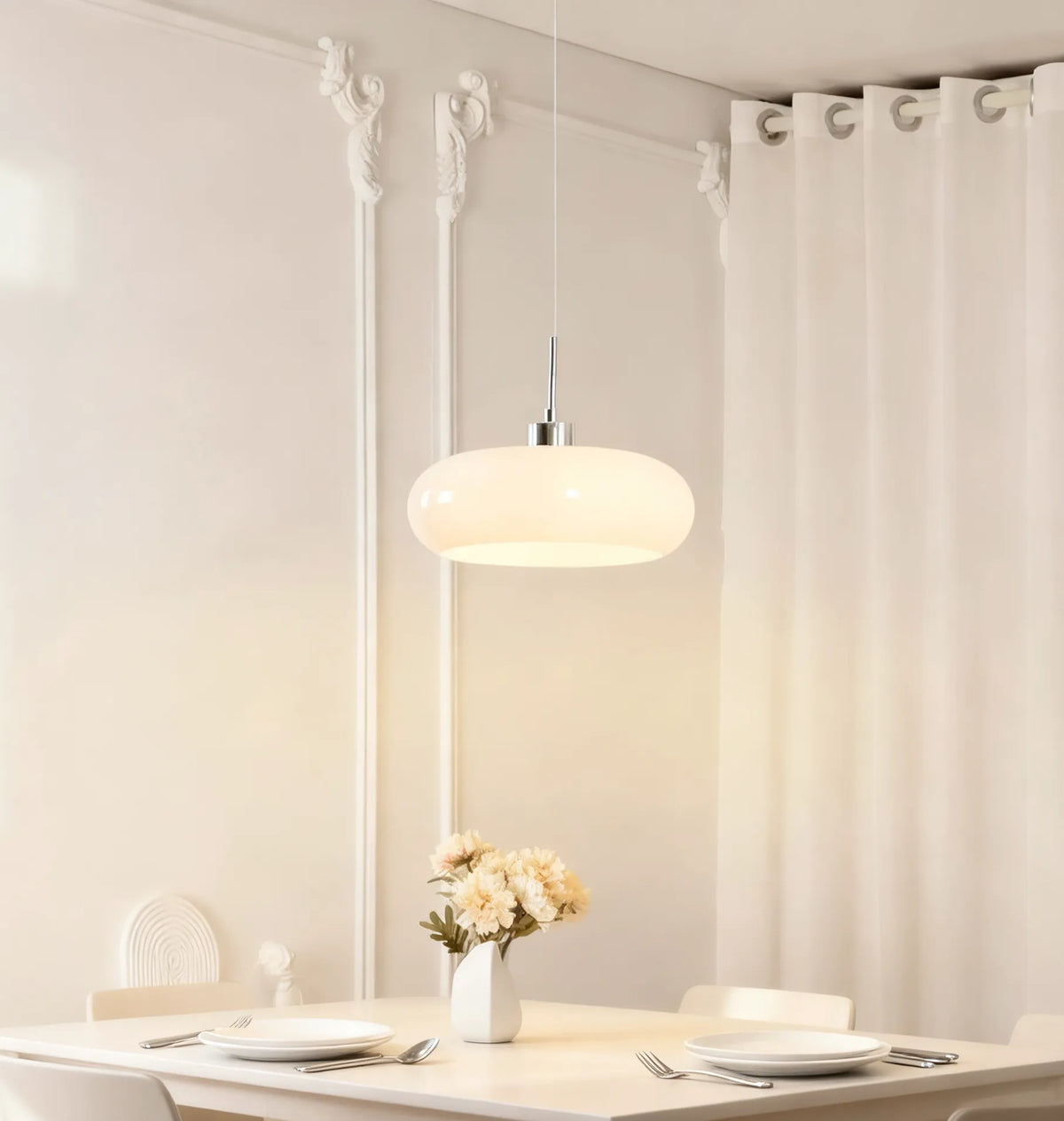 Bauhaus Glass Pendant Light Dimmable for Dining Room