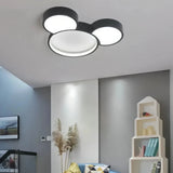 Mouse-inspired LED ceiling light for a child's bedroom, design A