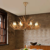 Rustic Deer Antler Chandelier for Dining Rooms, Anti Glare