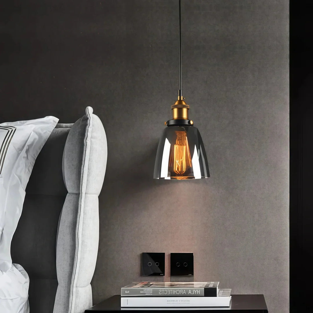 Vintage Glass Pendant Lighting Dimmable for Dining Room