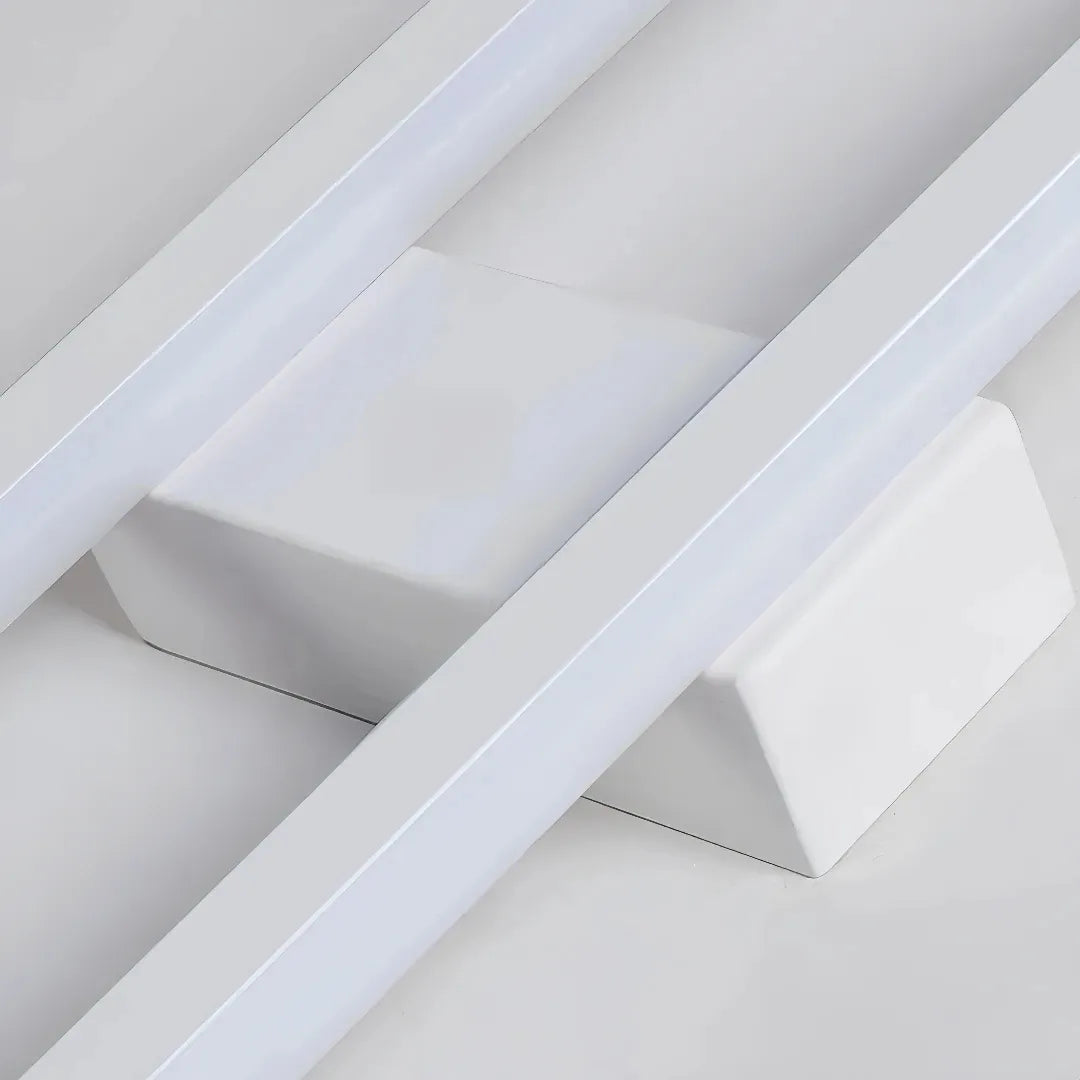 Close-up of the acrylic diffuser on a linear LED ceiling light 