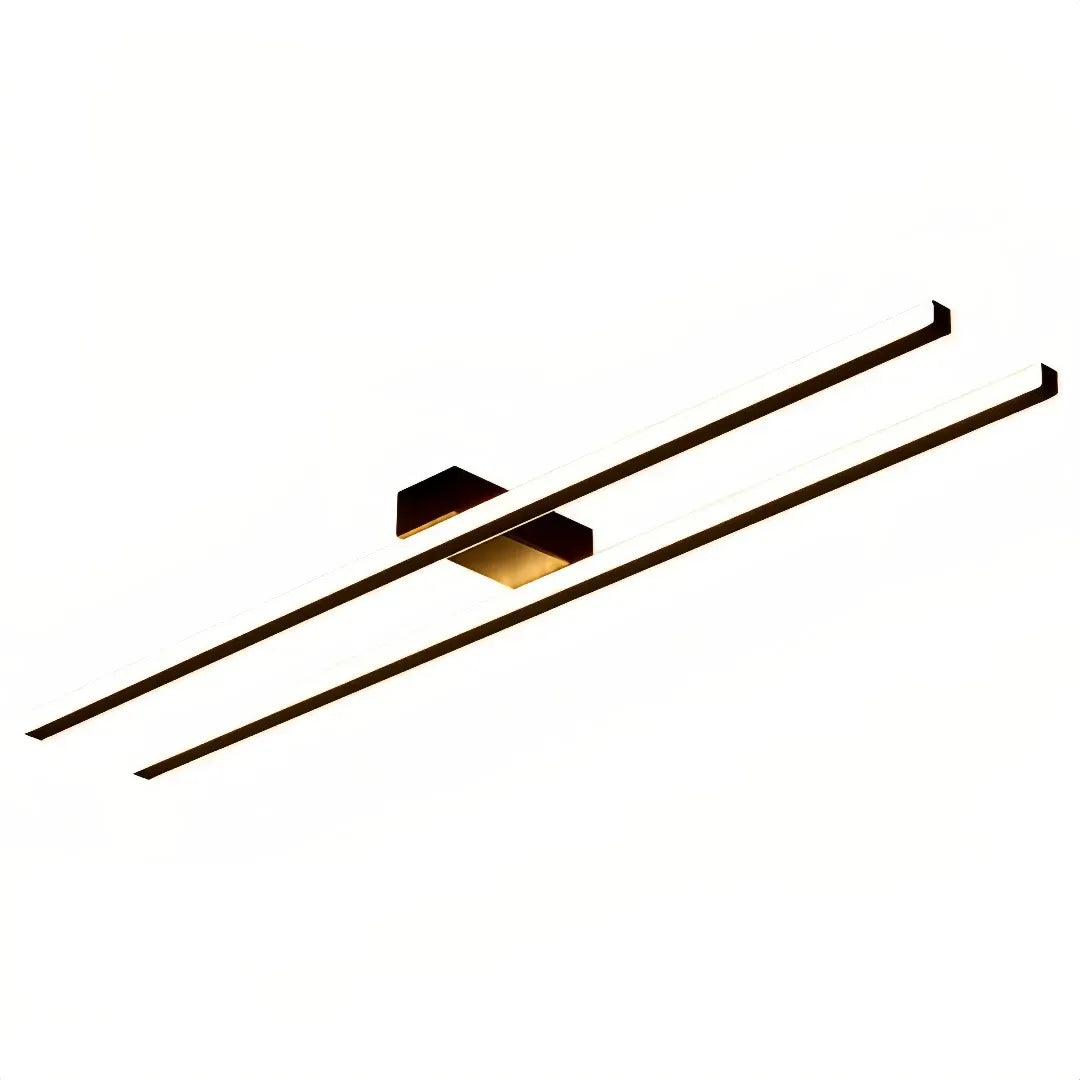 Hardwired installation of a linear semi-flush ceiling light