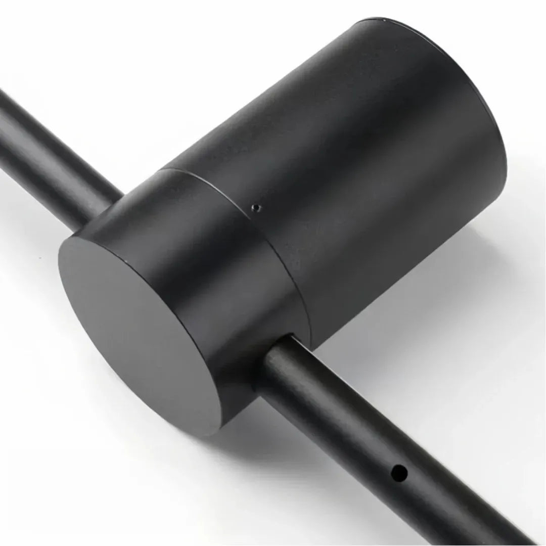 Close-up of the black metal finish and anti-glare diffuser
