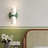 Cream Glass Plug-In Up Down Wall Light for Bedroom