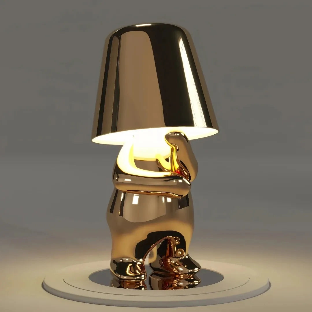Gold and silver figure-inspired table lamp style options