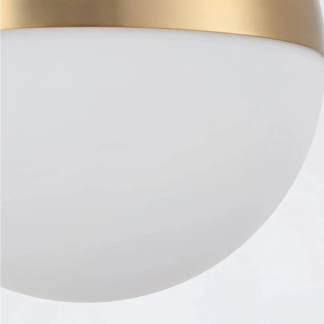Opal glass pendant light shade with smooth frosted finish