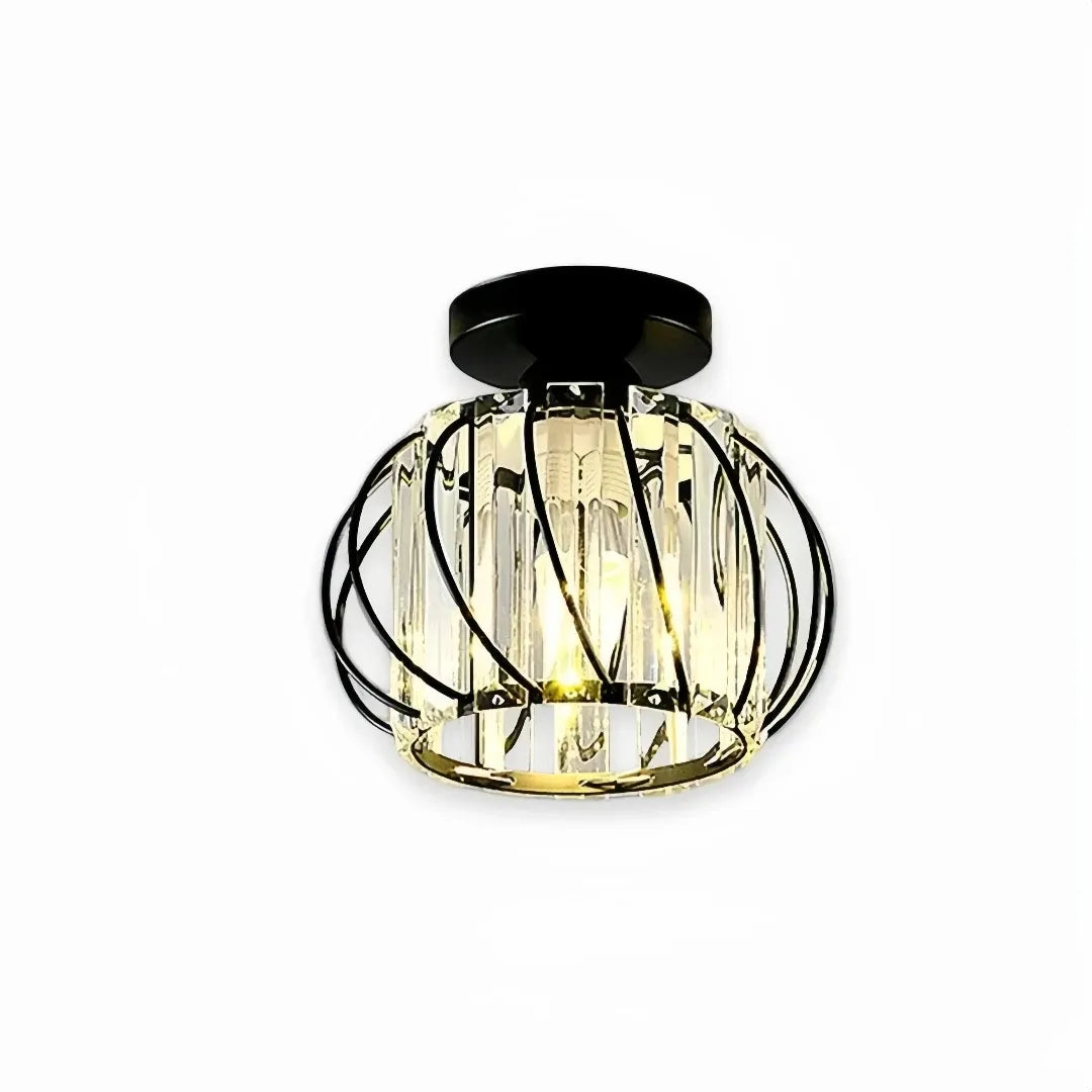 Black crystal ceiling light