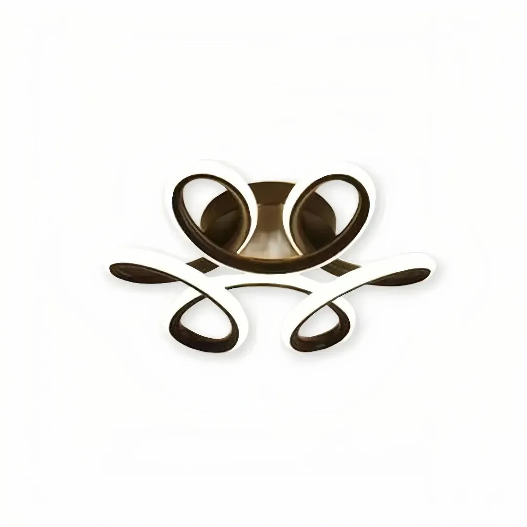 Black flower-shaped LED flush ceiling light
