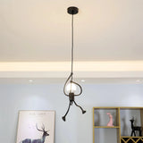 Modern Iron Man Pendant Light Dimmable for Dining Room