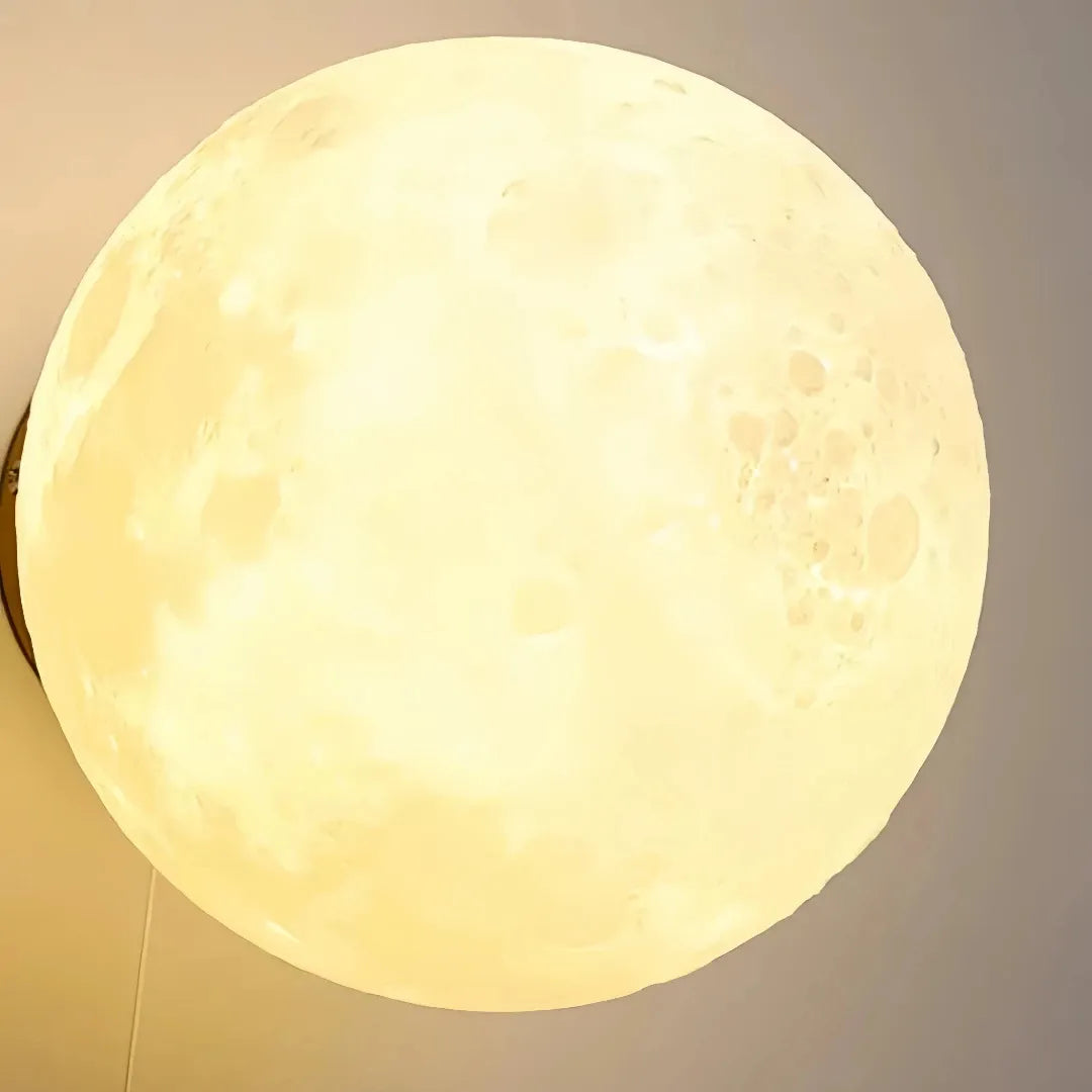 Close-up of the textured globe shade            