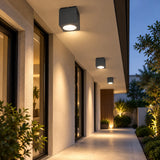 IP65 surface-mounted outdoor ceiling light in black