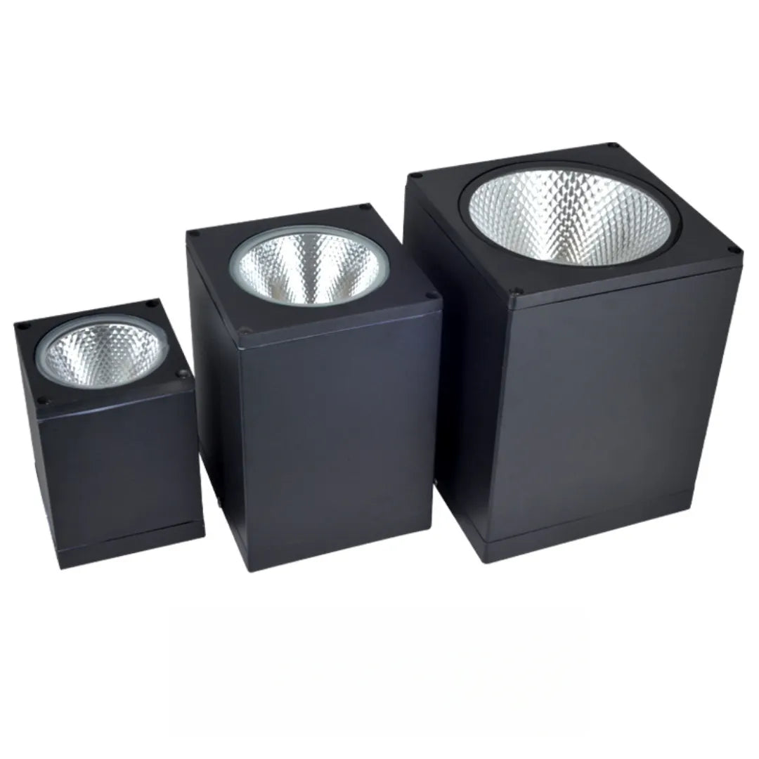 Outdoor ceiling light size options: 9 cm, 12 cm and 15 cm