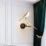 Luxe Gold Bird Wall Light for Bedroom