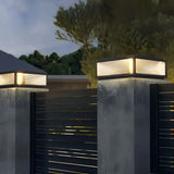 Black IP65 solar post light for a garden wall or entrance pillar
