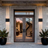 Modern Outdoor Up and Down Wall Light Aluminum Black for Exterior Wall, IP65