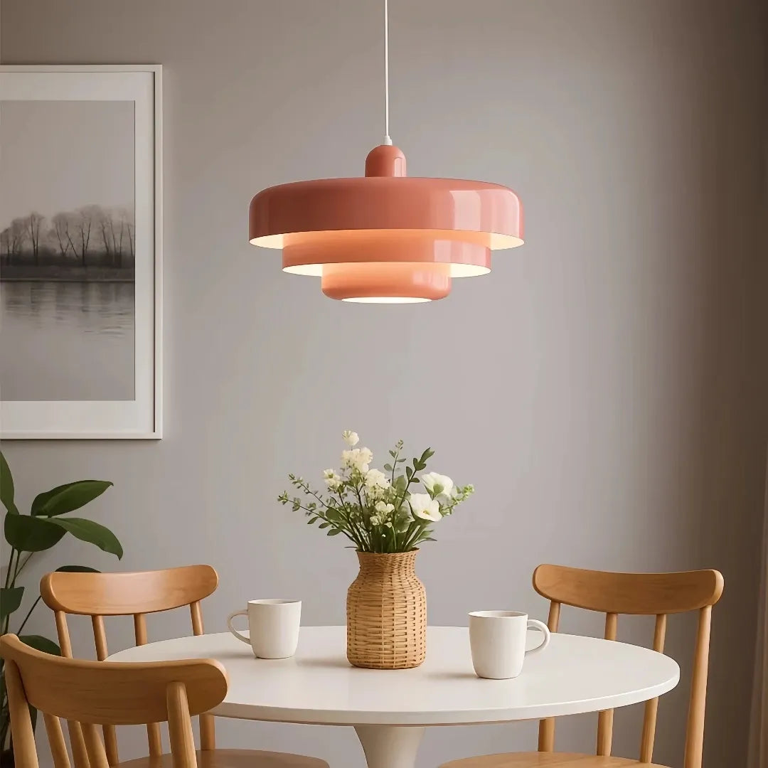 Pink Morandi pendant light for a modern interior