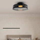 Nordic Multi-Layer Smoked Glass Flush Ceiling Light for Bedroom