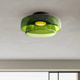 Nordic Multi-Layer Smoked Glass Flush Ceiling Light for Bedroom