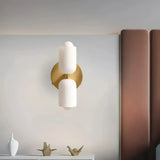 Nordic glass wall light used as indoor accent lighting in a living room
