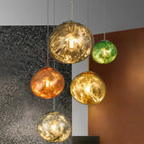 Modern Lava Glass Pendant Light for Dining Room, Height Adjustable