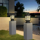 Modern Outdoor Pillar Lantern Light Metal IP65 for Garden