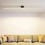 Modern Linear Semi Flush Mount Ceiling Light for Living Rooms, Anti Glare