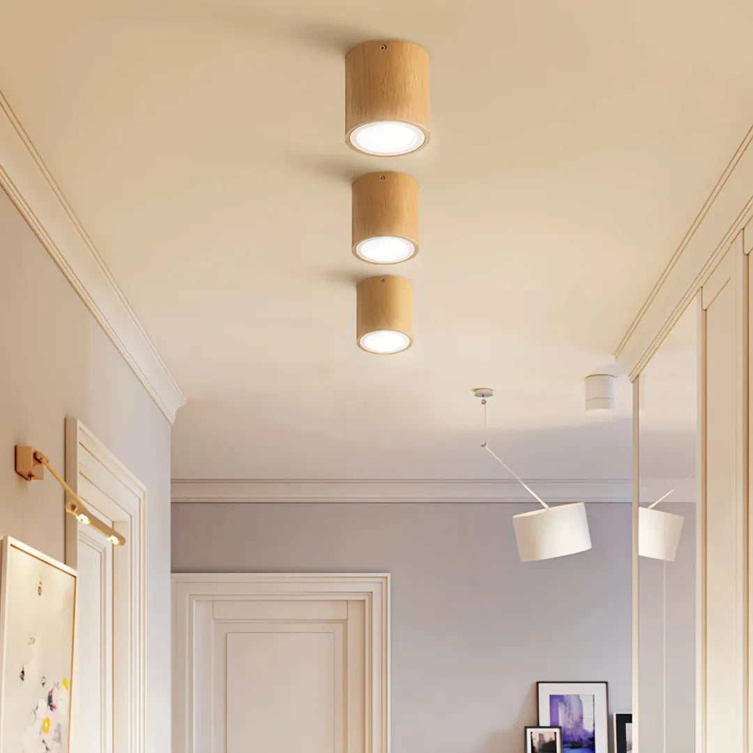 Wooden Down Light with Anti-Glare LED for Nordic Hallway