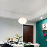 Nordic Pebble Pendant Light White Dimmable for Dining Room