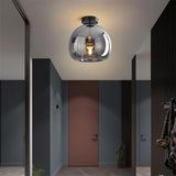 Nordic Glass Semi Flush Mount Ceiling Light for Hallway