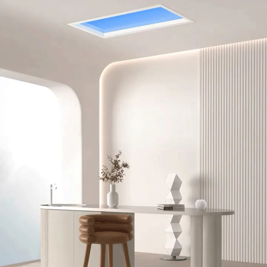 Ultra-Thin Blue Sky Flush LED Ceiling Light for Living Room