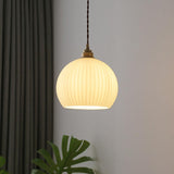 Creative Glass Ribbed Pendant Light