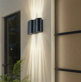 Outdoor LED Up and Down Wall Light IP65 Waterproof Metal Black