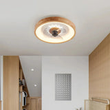 Nordic Wood Ceiling Fan with Light Dimmable for Bedroom, Quiet Design