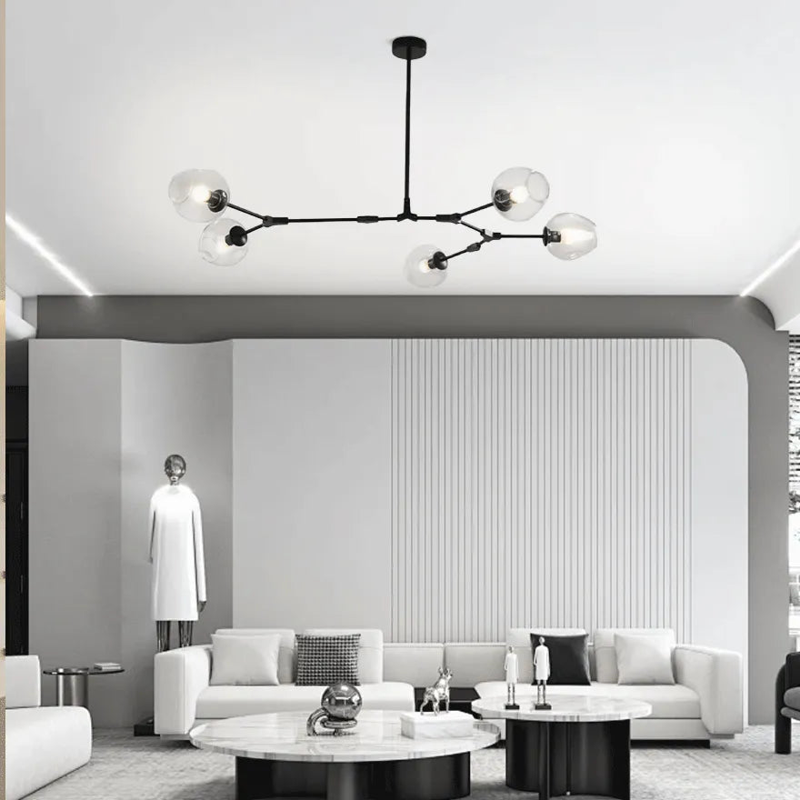 Modern Molecular Design Glass Chandelier for Living Room