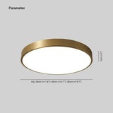 Modern Round Dust-proof Gold LED Ceiling Light for Bedroom