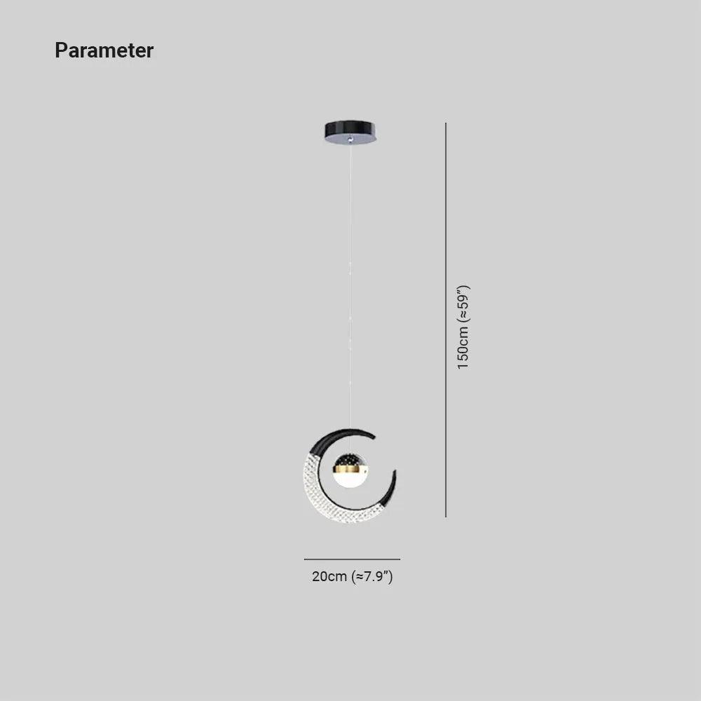 Ring Crystal Decoration LED Pendant Light - Clowas