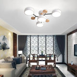 Nordic Wooden Multi Ceiling Light for Living Room