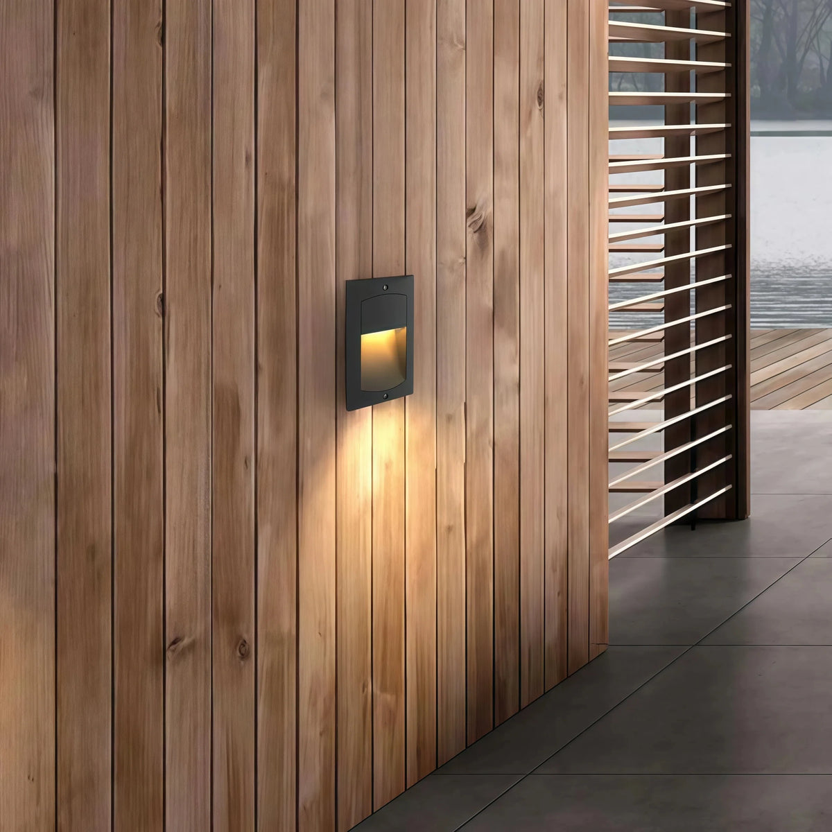 Modern Outdoor Brick Light Metal Waterproof for Staircase