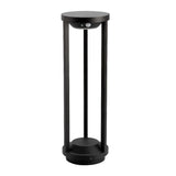 Modern Solar Black Bollard Light with Motion Sensor for Pathway