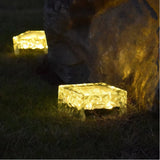 Solar Cube Garden Light Glass with Portable Design