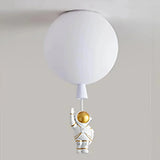 Spaceman Ceiling Light with Balloon Design for Children, Anti Glare